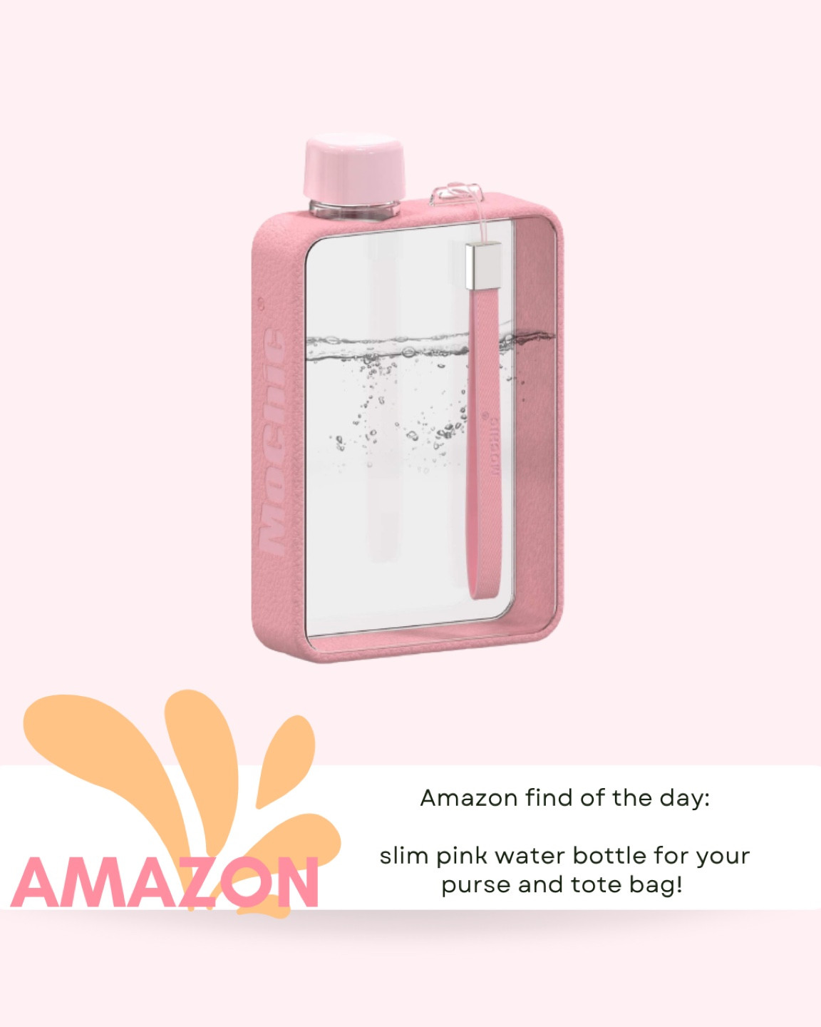 Amazon find of the day! Slim pink water bottle perfect for your purse or tote bag! Travel find - water bottle - on the go must have - affordable Amazon find - pink obsessed 

#LTKstyletip #LTKsalealert #LTKtravel