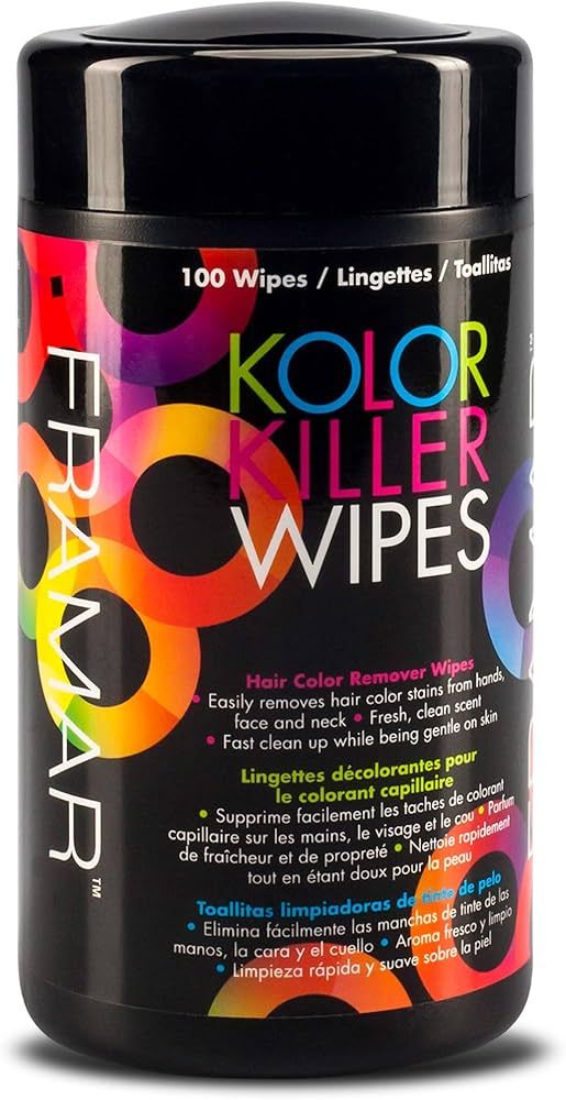 Framar Kolor Killer Wipes – Hair Dye Remover, Hair Color Remover – Wipes Dispenser of 100 | Amazon (US)