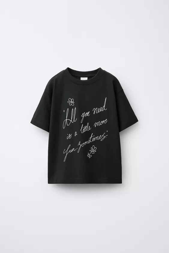 TEXT PRINT T-SHIRT | Zara US