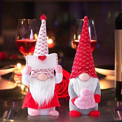 2Pack Valentines Gnomes Plush Decorations -Valentines Day Mr & Mrs Handmade Swedish Tomte Stuffed... | Amazon (US)