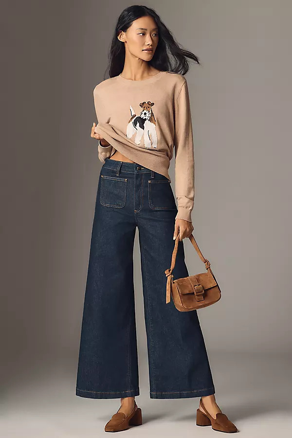 PAIGE Harper High-Rise Wide-Leg Jeans | Anthropologie (US)