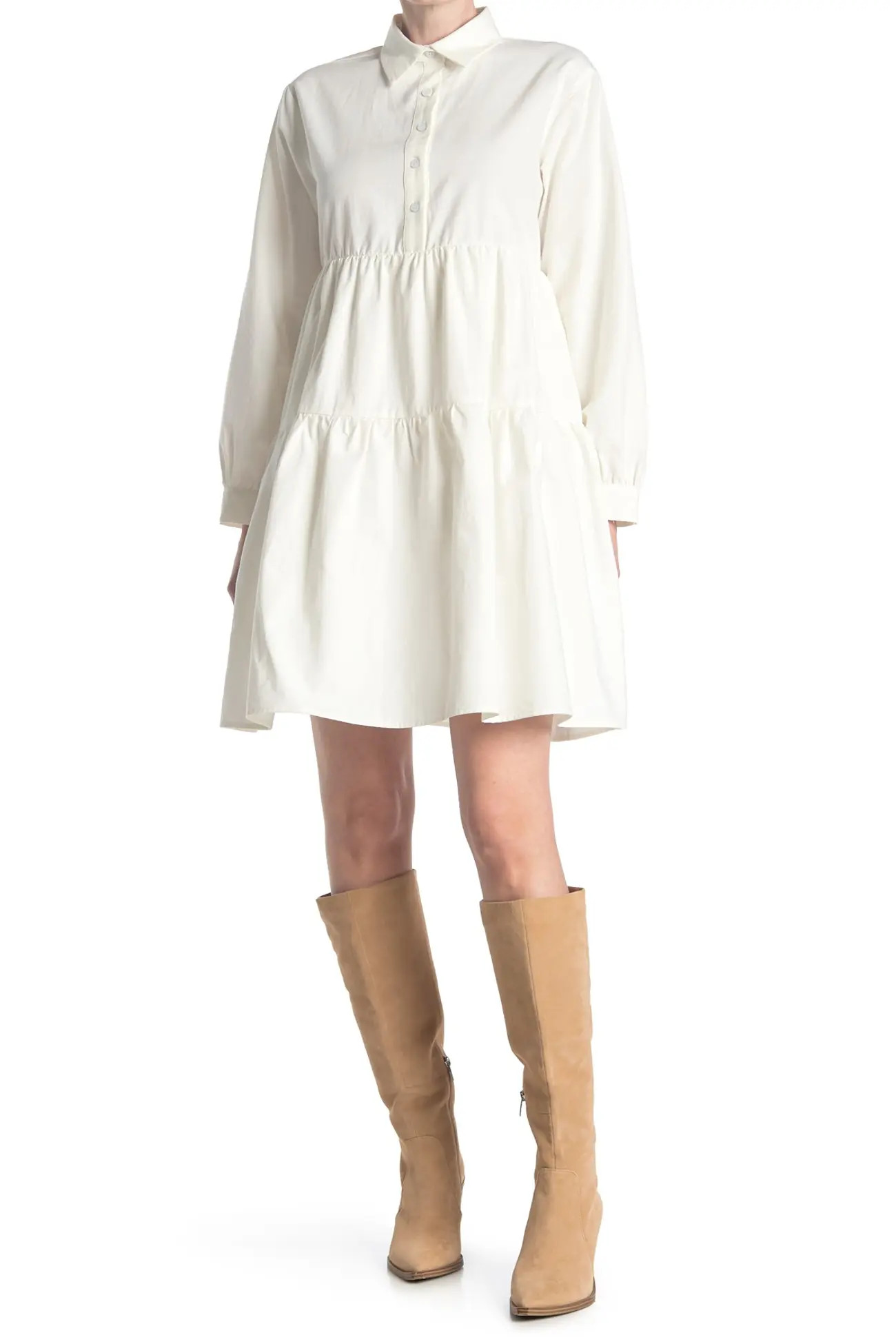 MELLODAY | Long Sleeve Babydoll Dress | Nordstrom Rack | Nordstrom Rack