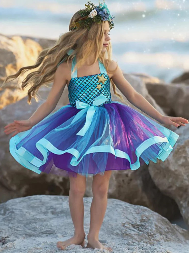 Mermaid Dazzle Tutu Dress | Mia Belle Girls