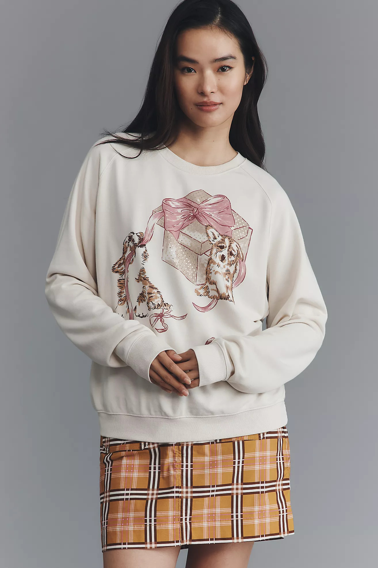 Maeve Animal Friends Crew-Neck Sweatshirt | Anthropologie (US)