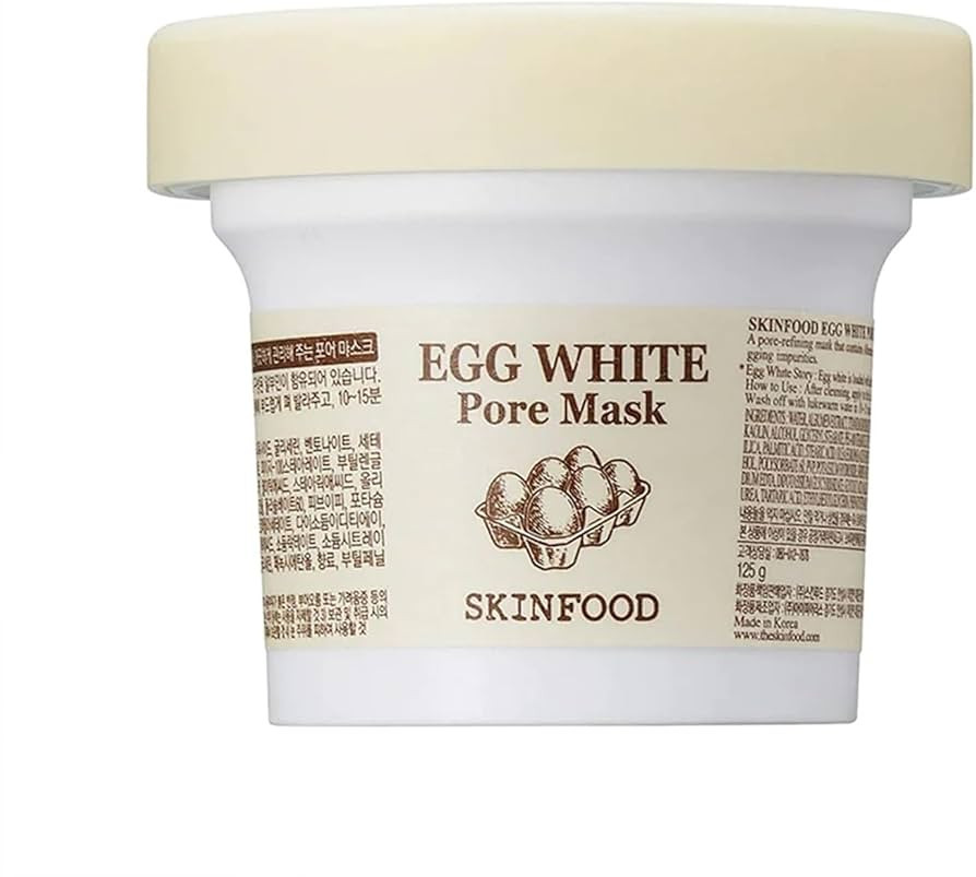 SKINFOOD Egg White Pore Mask 4.41 oz. (125g) - Pore Refining Wash off Mask, Tightens Pores, Remov... | Amazon (US)
