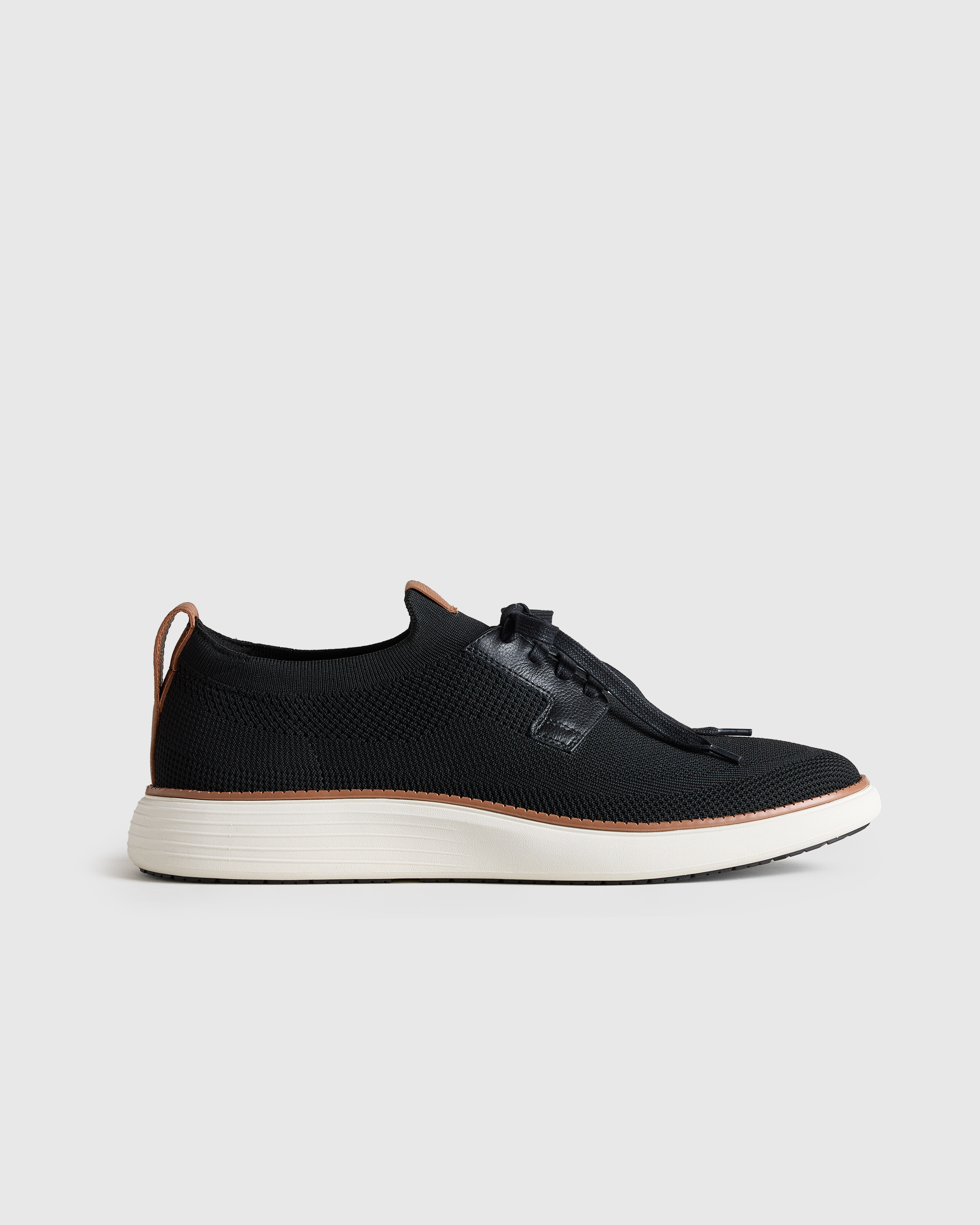Quince | Men's Engineered Knit Derby Sneaker in Black, Size 10, Eco-Knit | Quince