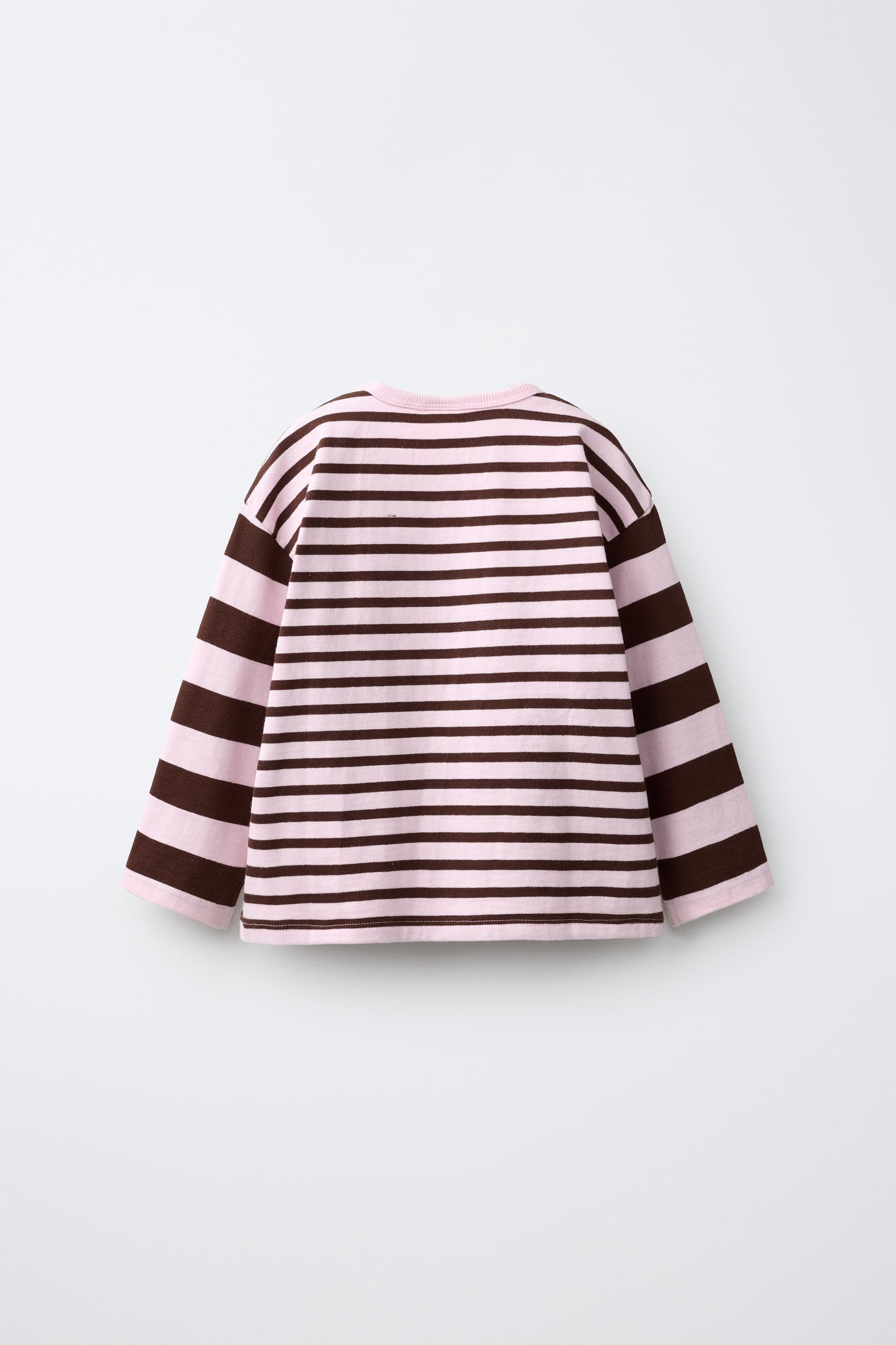 EMBROIDERED HEART STRIPED T-SHIRT | Zara US