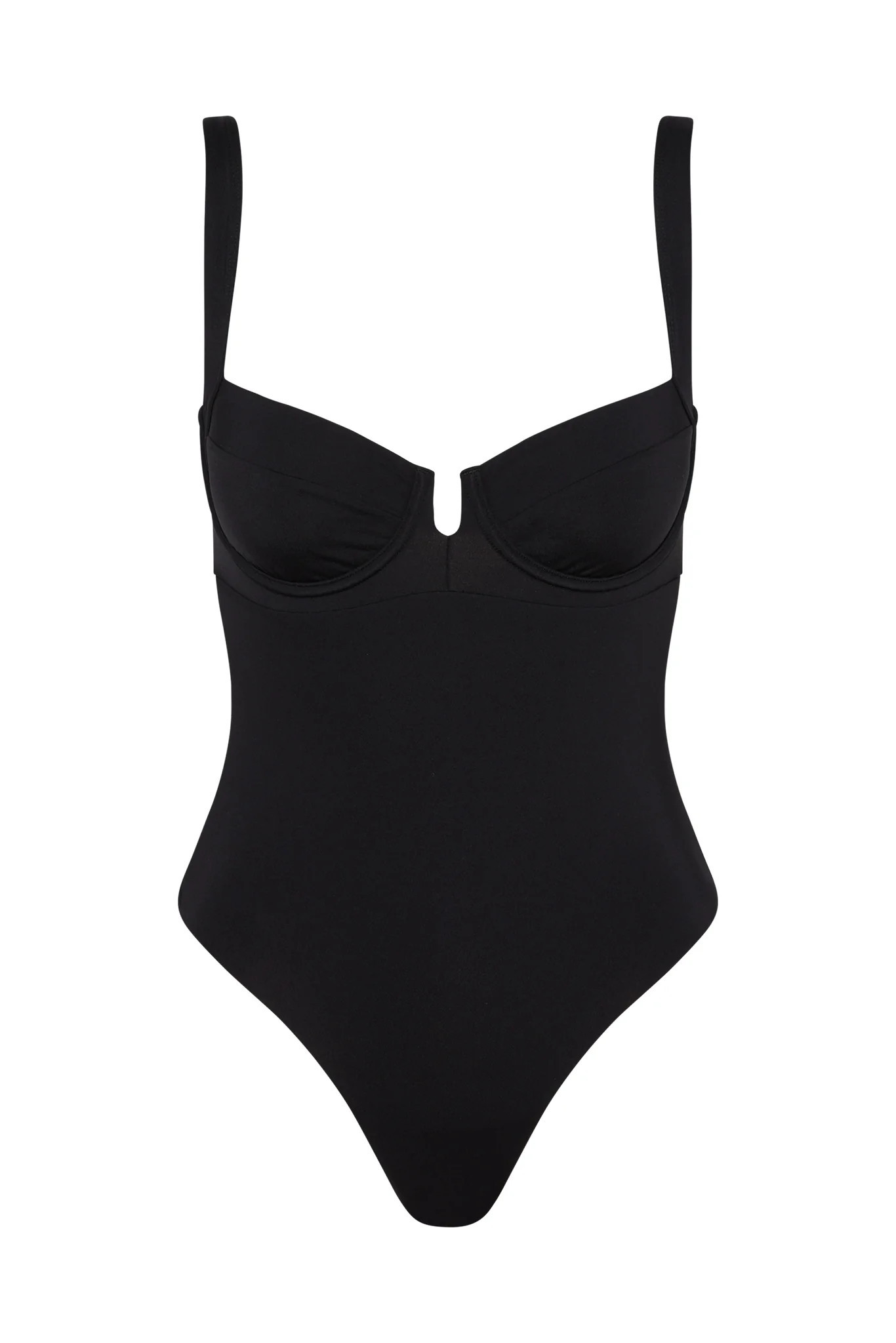 Clovelly One Piece Long Body - Black - Black / P | Monday Swimwear