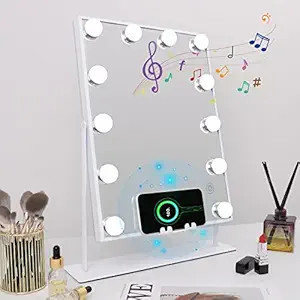 Fenair Hollywood Vanity Mirror with Lights Speaker and Wireless Charging Lighted Makeup Mirror wi... | Amazon (US)