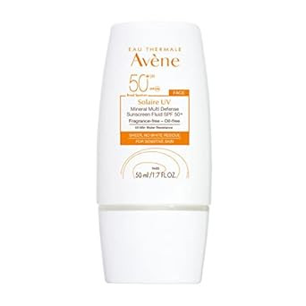 Eau Thermale Avène Solaire UV Mineral Multi-Defense Sunscreen Fluid SPF 50+ - Non-Whitening - An... | Amazon (US)