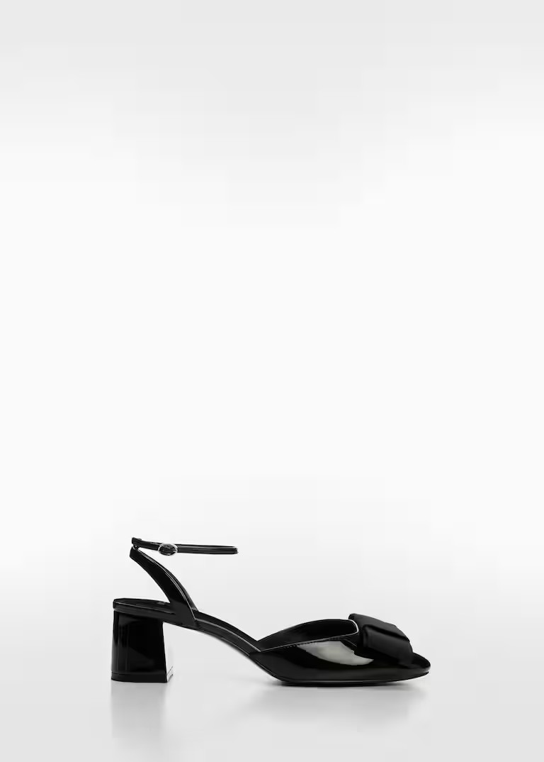 Patent leather bow shoe -  Women | Mango USA | MANGO (US)