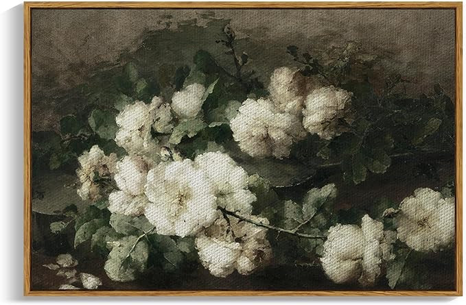 InSimSea Framed Canvas Wall Art Home Decor | Vintage Flowers Modern Farmhouse Decor | Canvas Wall... | Amazon (US)