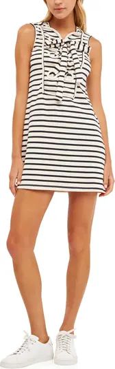 English Factory Stripe Lace-Up Shift Dress | Nordstrom | Nordstrom