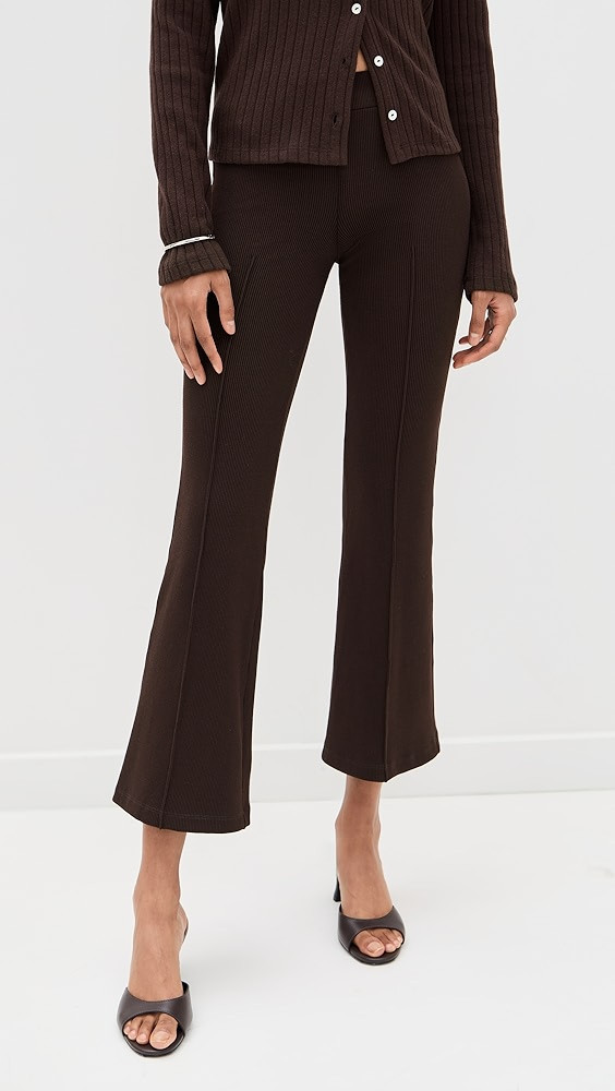 Rib Kick Flare Trousers | Shopbop