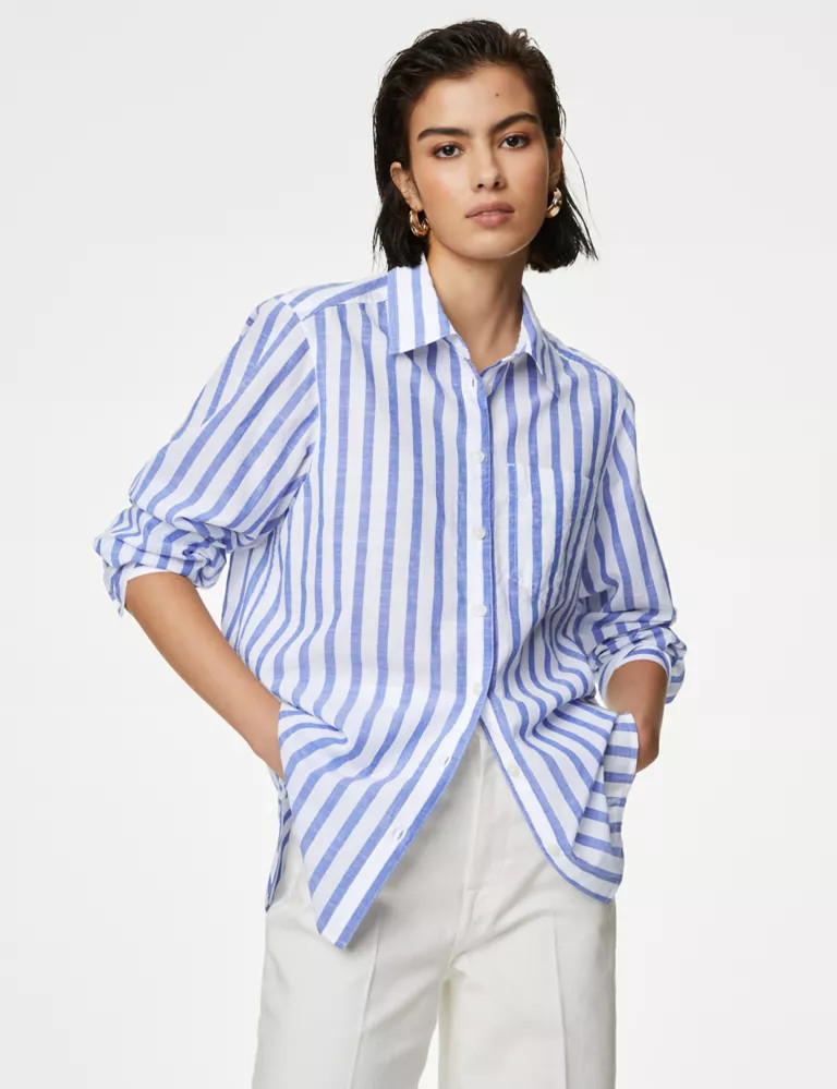 Pure Cotton Striped Shirt | Marks & Spencer (UK)