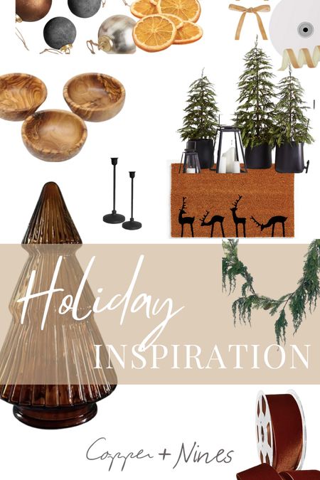 Sharing my holiday inspiration! A warm + cozy color pallet full of rich colors and cozy textures.

#cypressgarland
#amberglass
#christmastrees
#olivewoodbowls
#black
#rust
#warmholiday

Dried oranges, ornaments, entry rug, seasonal decor, velvet ribbon, neutral Christmas decor

#LTKSeasonal #LTKunder100 #LTKHoliday