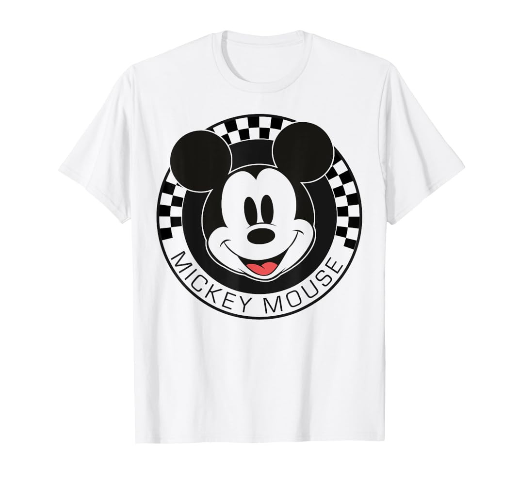 Disney Mickey And Friends Mickey Mouse Checkerboard Circle Short Sleeve T-Shirt For unisex-child,... | Amazon (US)