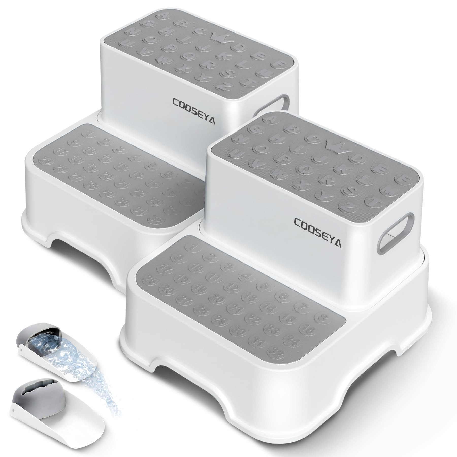 2 Step Stools for Kids,Toddler Step Stool for Bathroom Sink,No-Slip Double up Stepping for Toddle... | Amazon (US)