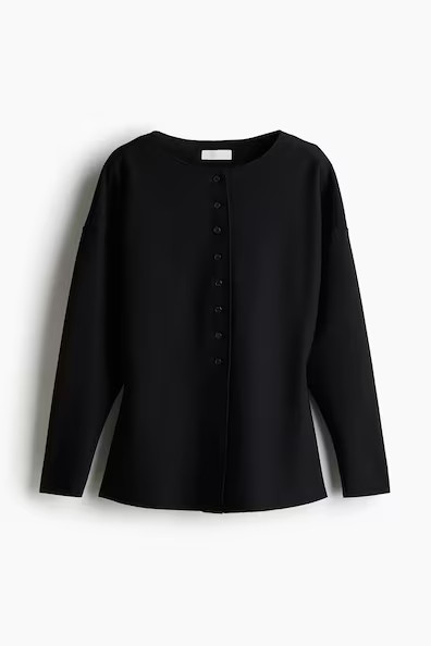 H & M - Cardigan with Defined Waist - Black | H&M (US + CA)