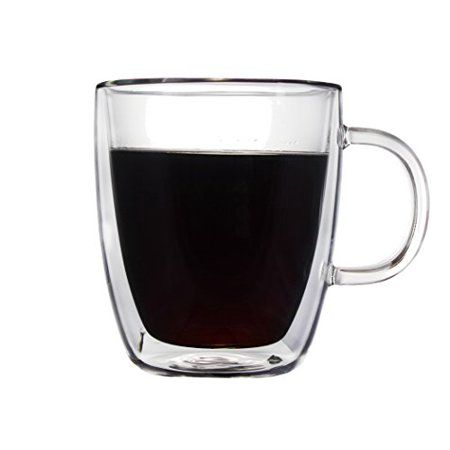 CoastLine Insulated Double Wall Glass Irish Coffee Mug Set Condensation Free for Cold Brew & Drinks  | Walmart (US)