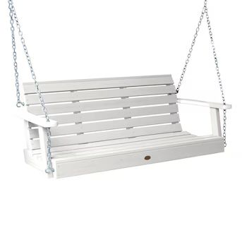 highwood The Weatherly 3-person White Recycled Plastic Outdoor SwingItem #1311782 |Model #AD-PORW... | Lowe's