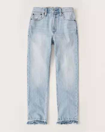 High Rise Ankle Mom Jeans | Abercrombie & Fitch US & UK