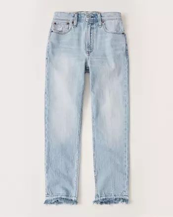 High Rise Ankle Mom Jeans | Abercrombie & Fitch US & UK