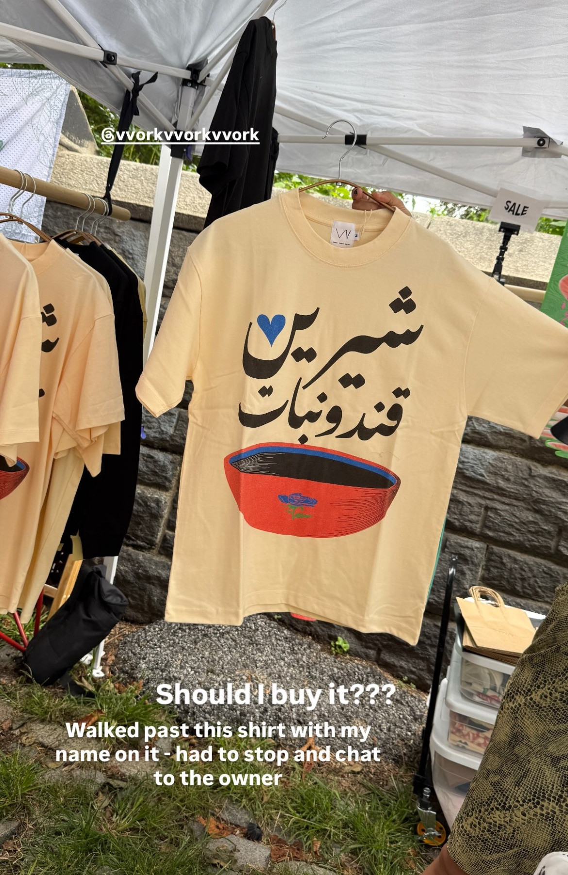 Had to stop when I saw my name on a shirt 😂🤎 Street market finds are always the best.  

 #LTKdayinmylife #LTKgrwm #LTKootd