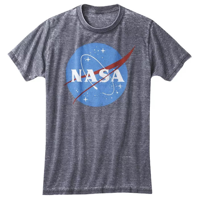 Men's NASA Short Sleeve Graphic T-Shirt Soot Black | Target