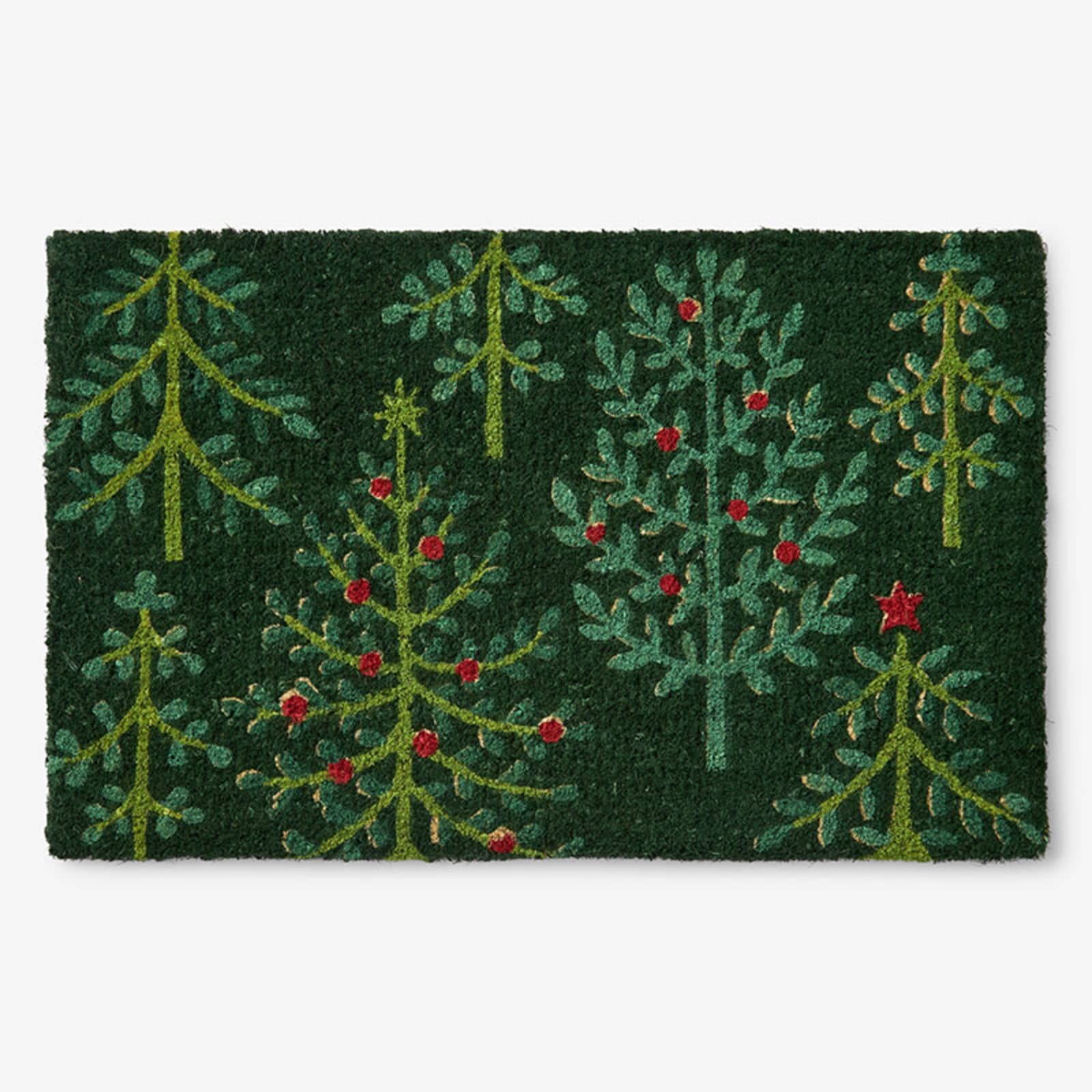 Holiday Coir Doormat - Trees, 18 in. x 30 in. | The Company Store