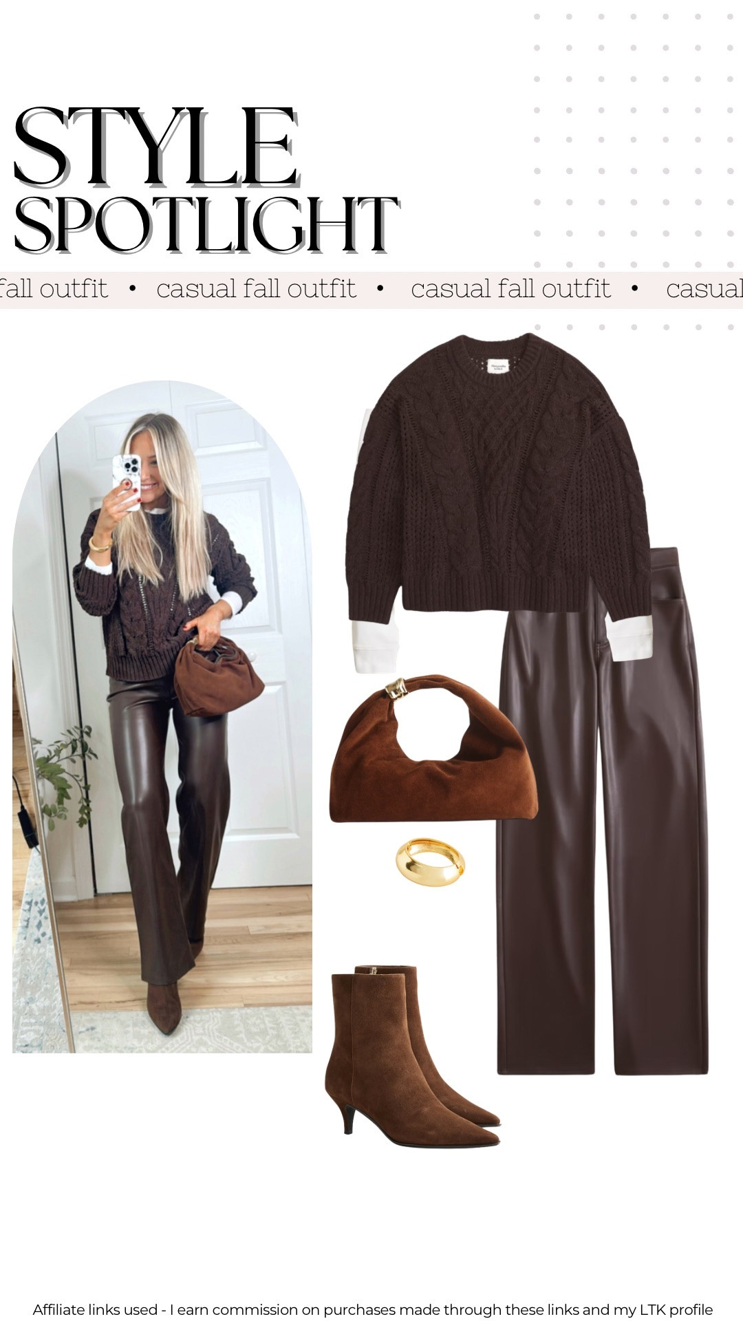 Cute casual fall outfit

Chocolate brown pants and sweater
Suede boots 