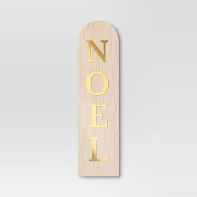 10"x40" Noel Leaner Sign with MDF Gold Letters - Threshold™ | Target