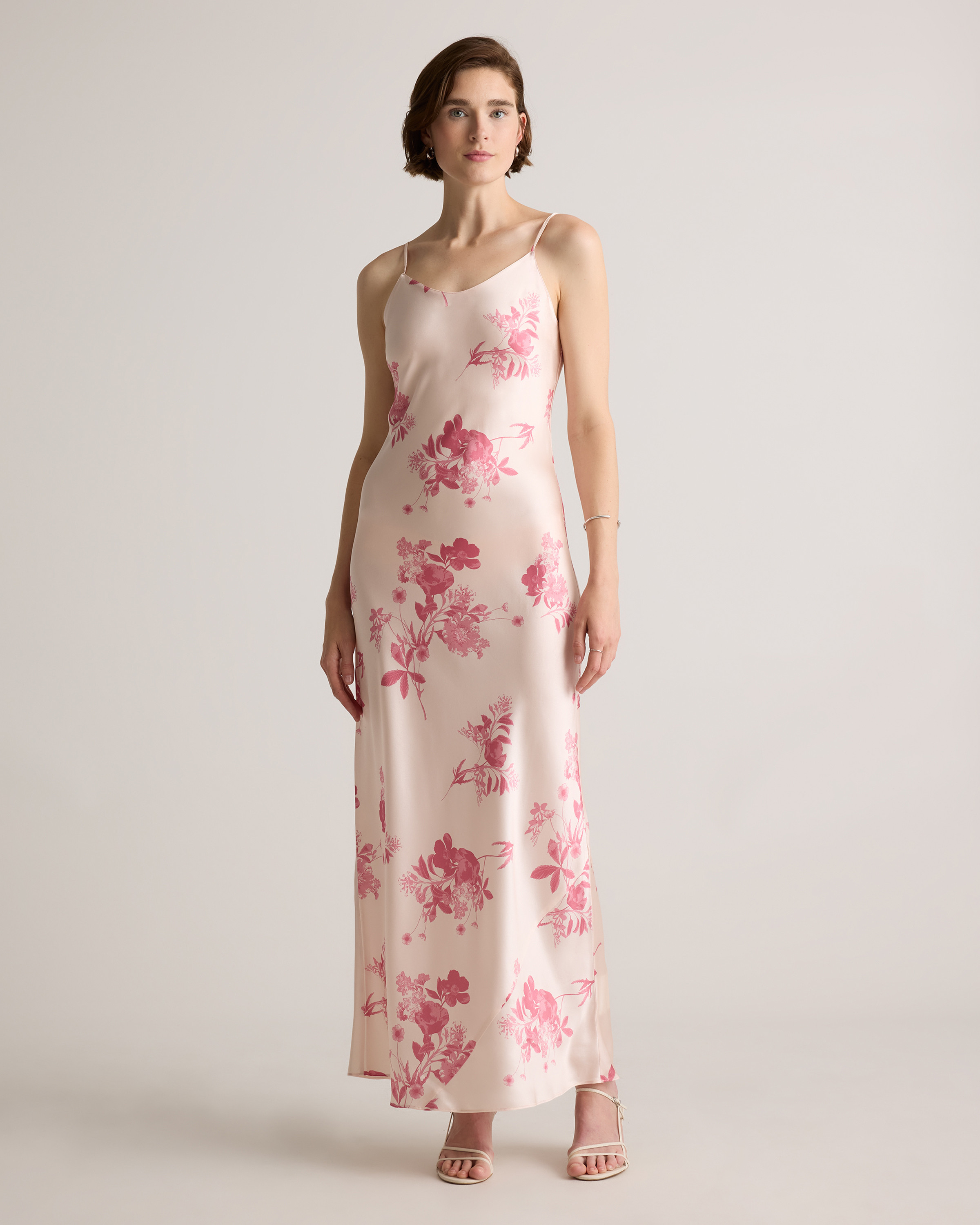 Quince | Women's Maxi Slip Dress in Bouquet Symphony, Size Medium, Mulberry Silk | Quince