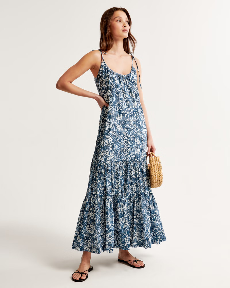 Women's Trapeze Maxi Dress | Women's Dresses & Jumpsuits | Abercrombie.com | Abercrombie & Fitch (US)