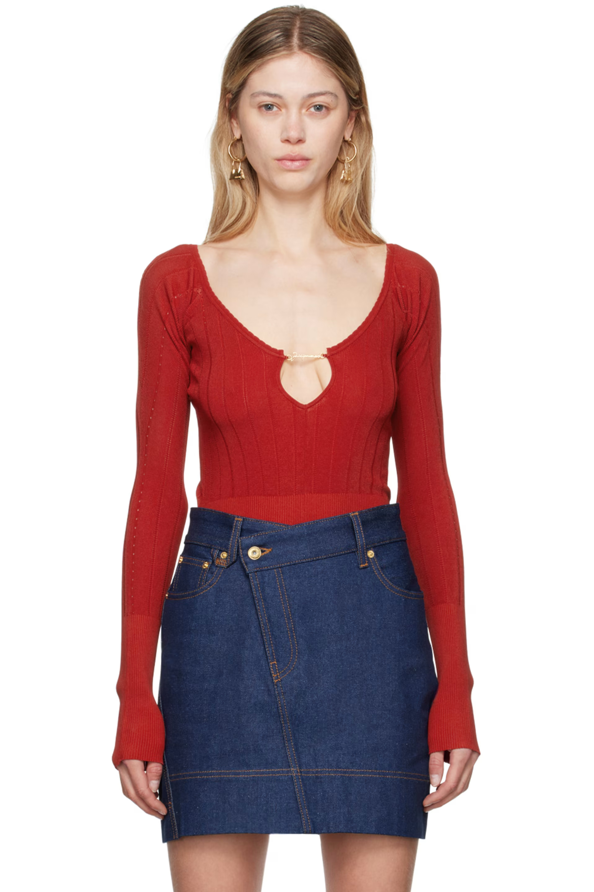 Red Les Sculptures 'Le haut Pralù' Sweater | SSENSE
