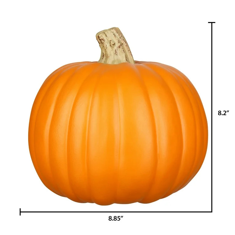Halloween Orange Carvable Craft Pumpkin by Way to Celebrate 8.86 in x 8.27 in x 8.86 in 0.6 lb | Walmart (US)