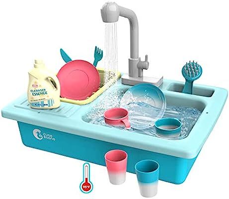 CUTE STONE Color Changing Kitchen Sink Toys, Children Heat Sensitive Electric Dishwasher Playing ... | Amazon (US)
