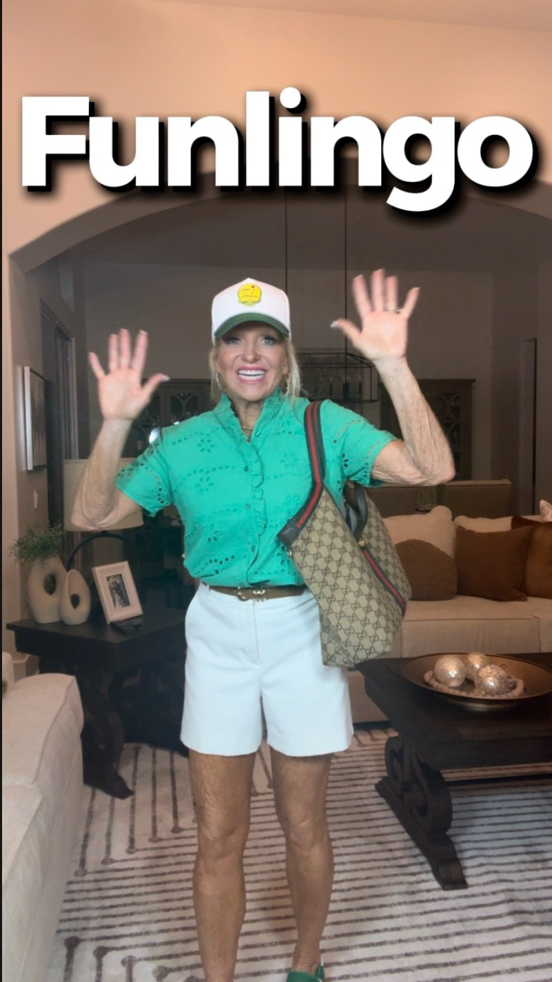 If you see me at the Masters… just know I already told everyone “I need a miracle” 😉⛳💚

This outfit is my go-to for a full day of walking the course—light, breathable, and still pulled together. This lace eyelet blouse adds that feminine touch, paired with crisp white shorts for a clean, classic look.

And can we talk about these green velcro Mary Jane sneakers?! 💚 Comfortable and on theme… because cute shoes that survive a full day at a golf tournament are a must 🙌

Finished it off with my Masters hat (because you have to 💚) and honestly… this is exactly how I want to experience the day—comfortable, confident, and soaking in every moment.

Because at the Masters… style matters almost as much as the leaderboard 😉

#MastersStyle #GolfOutfit #SpectatorStyle #LTKStyle #AmazonFashion #EffortlessChic #GolfLife #SpringStyle #Over40Style #GameDayStyle
