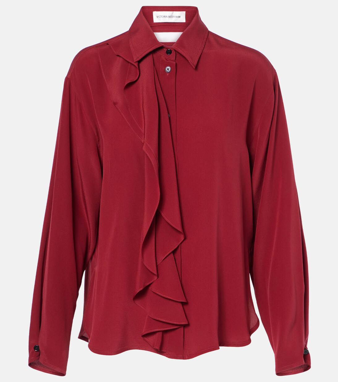 Ruffled silk blouse | Mytheresa (INTL)