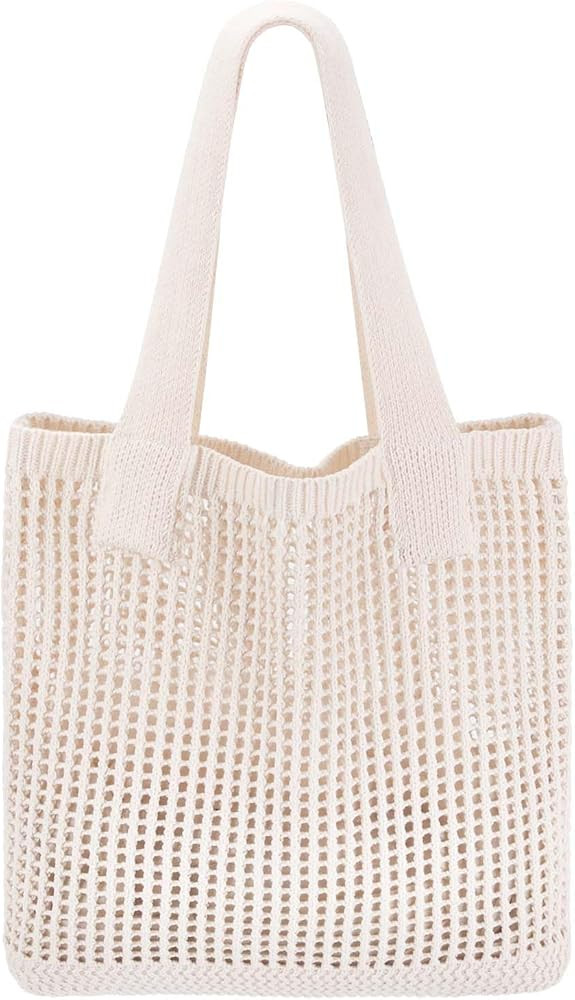 Ayieyill Crochet Tote Bag For Women, Crochet Mesh Beach Tote Bag Summer Vacation Aesthetic Boho K... | Amazon (US)