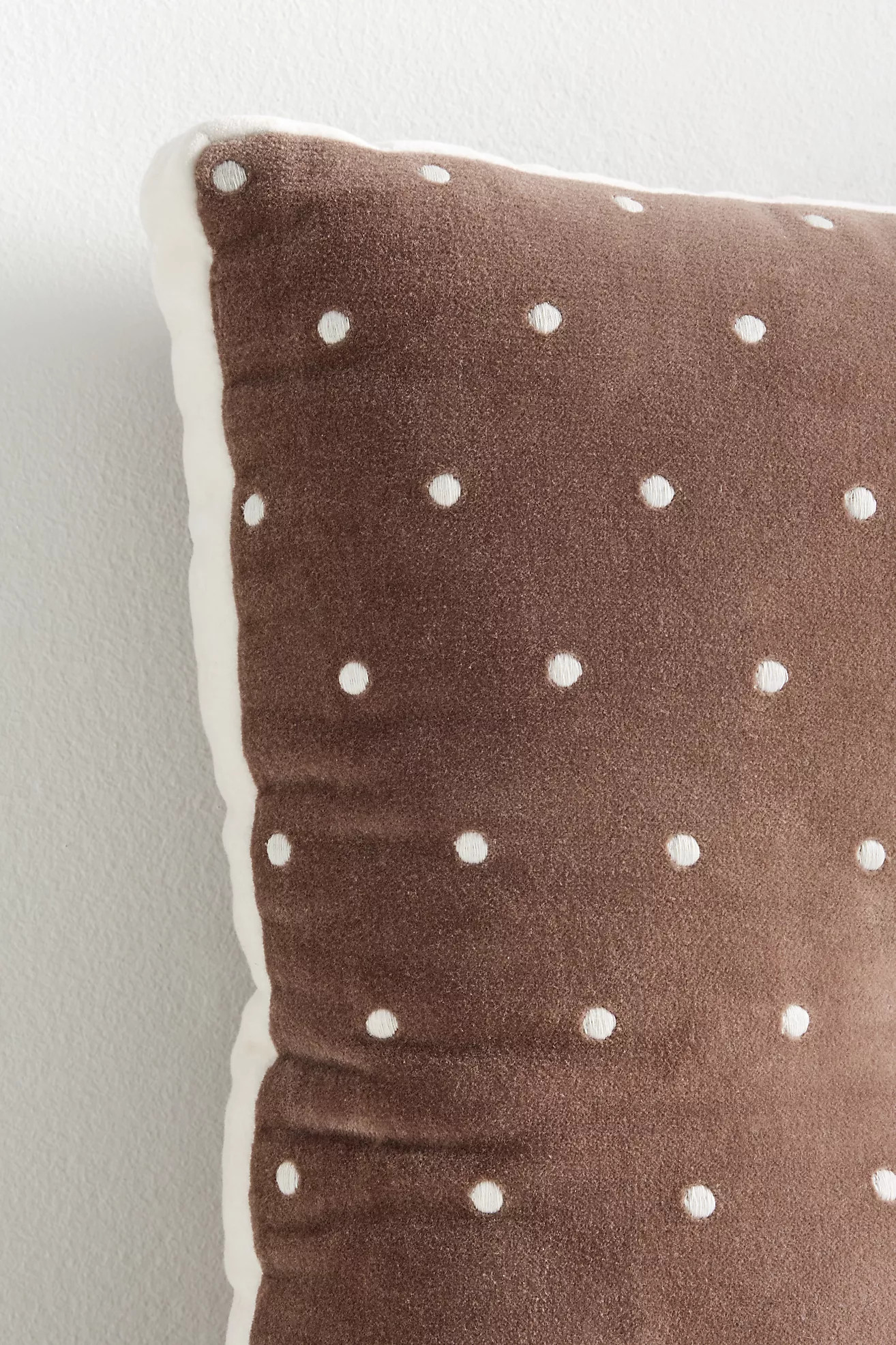 Trova Velvet Polka Dot Pillow | Anthropologie (US)
