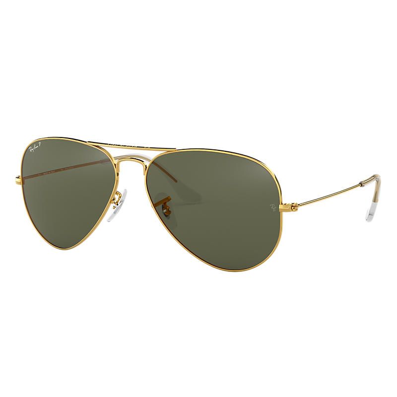 Ray-Ban Aviator Classic Gold Sunglasses, Polarized Green Lenses - Rb3025 | Ray-Ban (US)