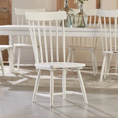 Slat Back Side Chair Magnolia Home Color: White | Wayfair North America