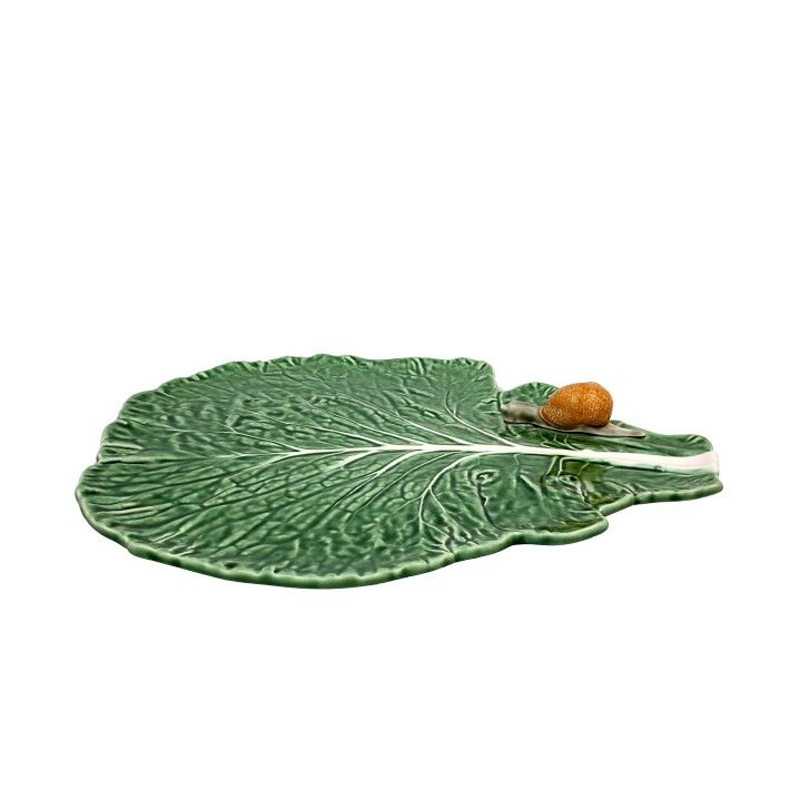 Bordallo Pinheiro Cabbage Leaf Cheese Board with Snail | Williams-Sonoma