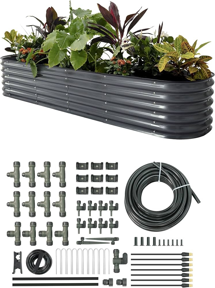Vego garden 9N1 Raised Garden Bed Kits with Garden Irrigation Kit | Amazon (US)