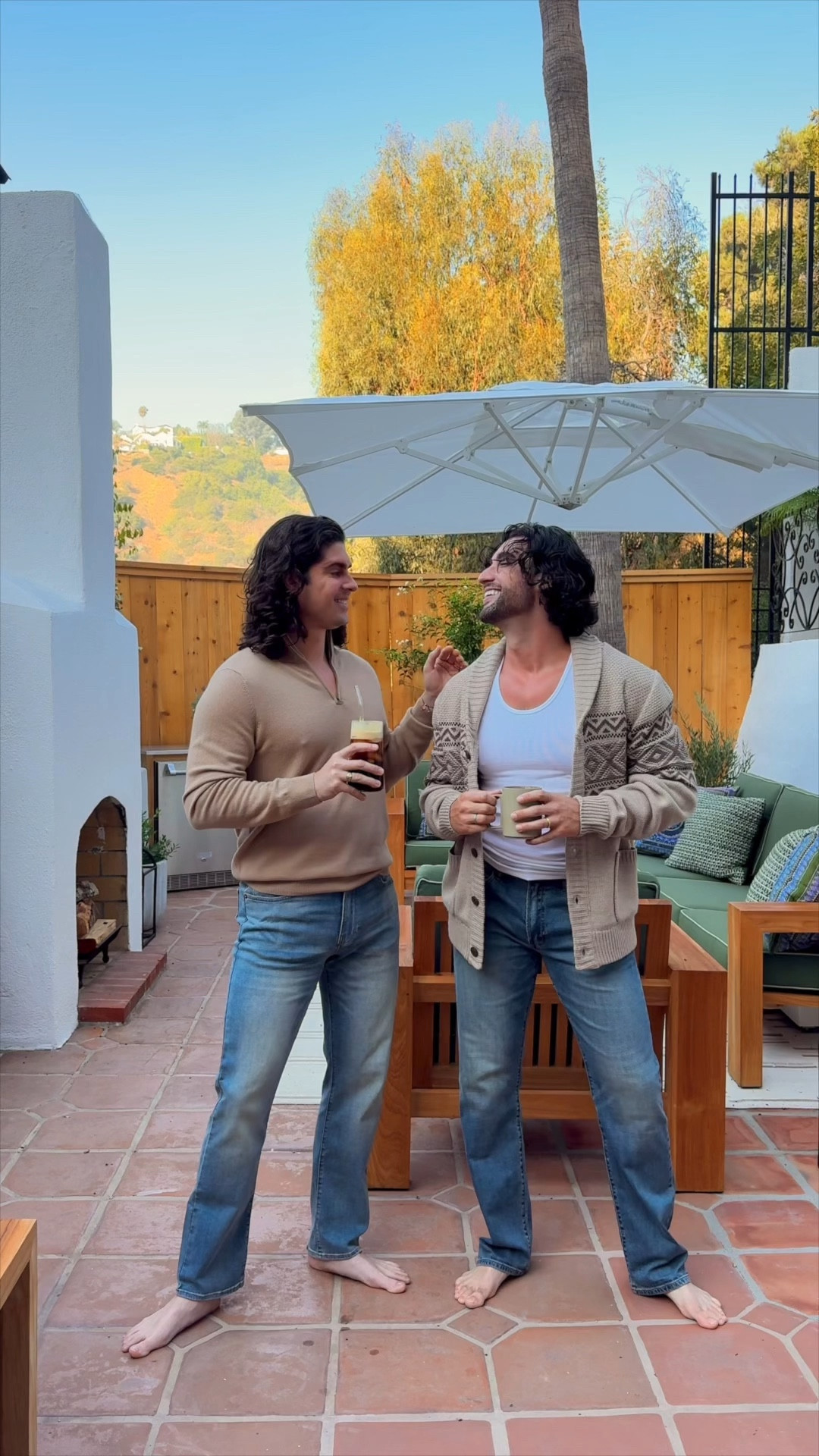 Fall mornings in LA look a lot like this. Barefoot with coffee, wearing cardigans and cashmere quarter-zips.

#menswearhouse #ad #mensfashion #fallfashion #fall 

#LTKSaleAlert #LTKMens