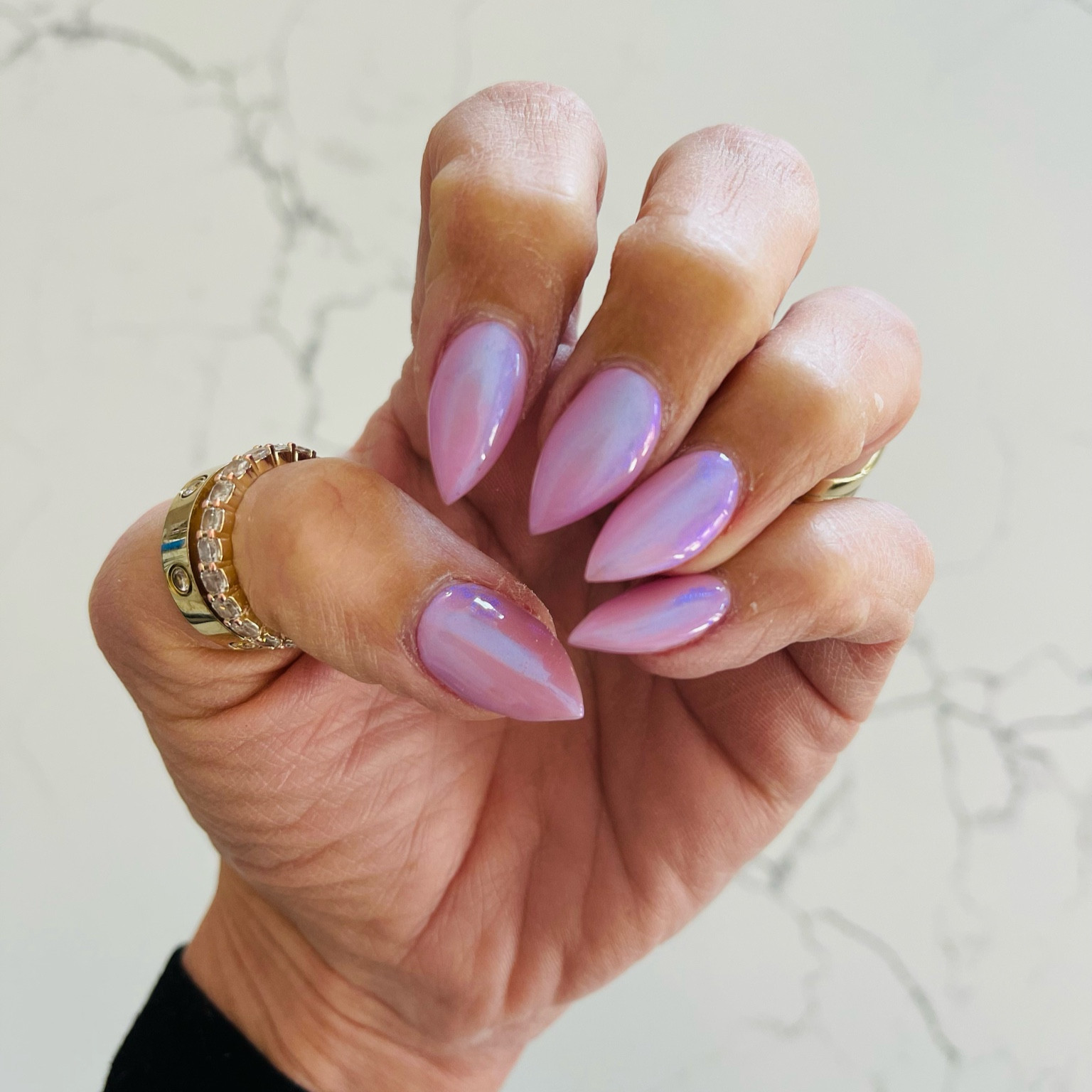 Spring Summer 2024 Nail Color Trends. Top trending colors are peach fuzz,  purple (all shades), pink (from pale to Barbie), periwinkle blue, cherry red, bright orange and neutral nail (pale pink/beige)! Chrome is popular as well. I have chrome powder over my lavender nailed here. #ulta #nails #beautytrends 

#LTKU #LTKbeauty #LTKstyletip
