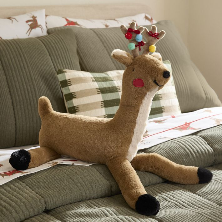 Light-Up Reindeer Pillow | West Elm (US)