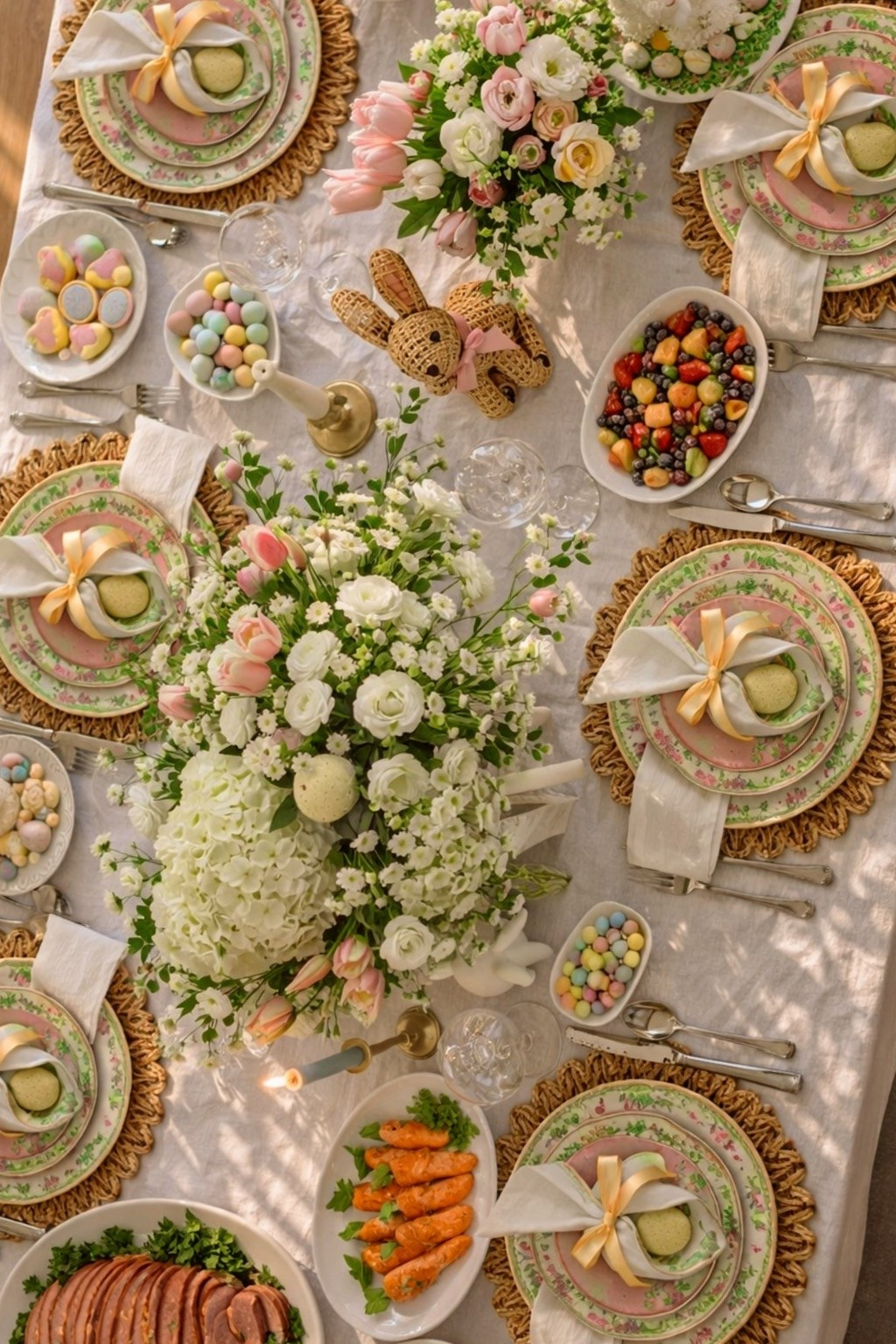 my Easter table scape — loving the way it’s looking this year!