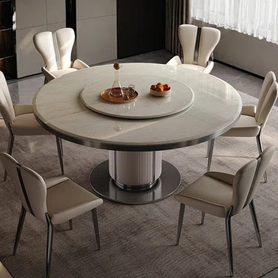 Light Luxury Natural Marble Round Dining Tables | Wayfair North America